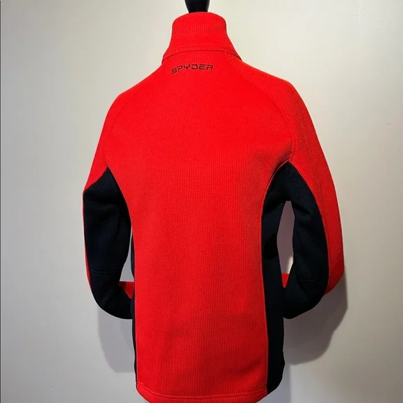 Spider Men’s Steller Full-Zip Jacket, Fleece Lined, Black & Red (Size Medium) - Picture 4 of 9